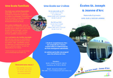 Notre nouvelle plaquette recto